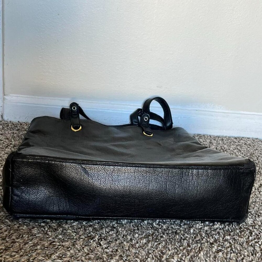 Y2K Baby Phat Purse Black Gold Plated Faux Leather Snakeskin Grunge Shoulder Bag - Picture 7 of 8